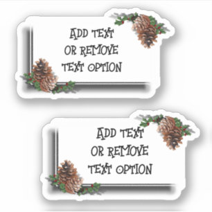 Sticker Tag de pin cône Noël