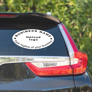 Sticker Tagline d'affaires sur blanc Grande forme ovale Vi