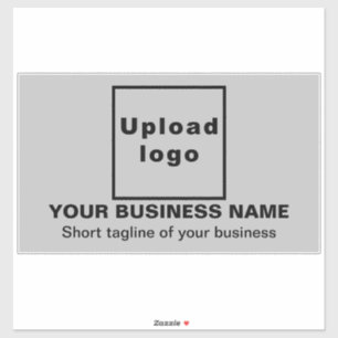 Sticker Tagline d'affaires sur grand rectangle gris Vinyl