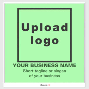 Sticker Tagline d'affaires sur Vert clair Grand Carré Viny