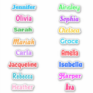 Sticker Tags de nom personnalisé étanche