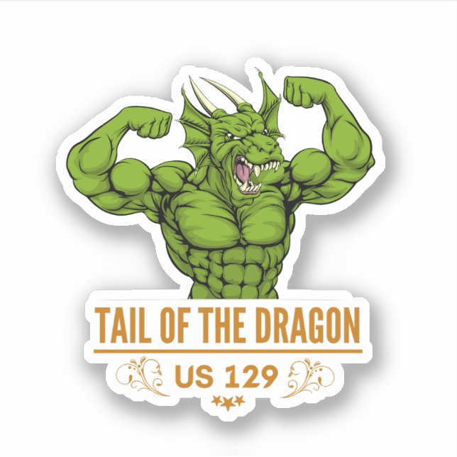 Sticker Tail of the Dragon Deals Gap Motorcycle road trip (Devant)