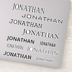 Sticker Taille de nom personnalisé Monogramme Ordinateur p