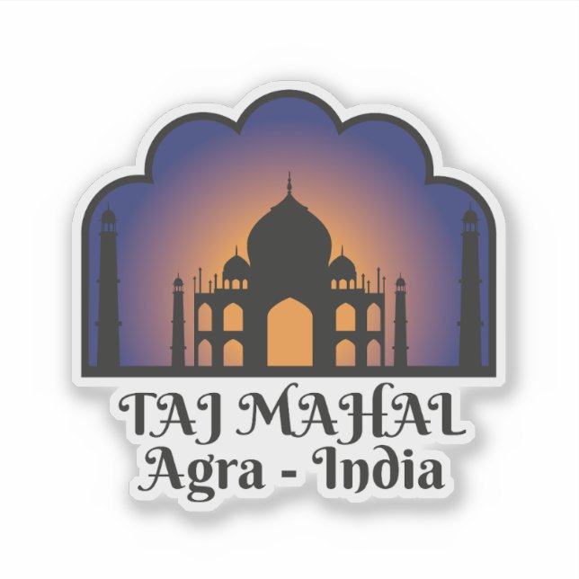 Sticker Taj Mahal for Culture, Art, Travel Collectors   (Devant)