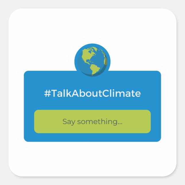 Sticker - #TalkAboutClimate (Front)