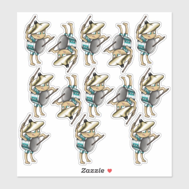 Sticker Tambours (Feuille)
