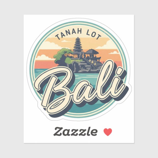 Sticker Tanah Lot Bali Indonesia Travel (Feuille)