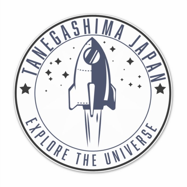 Sticker Tanegashima Japon Explore l'univers (Devant)