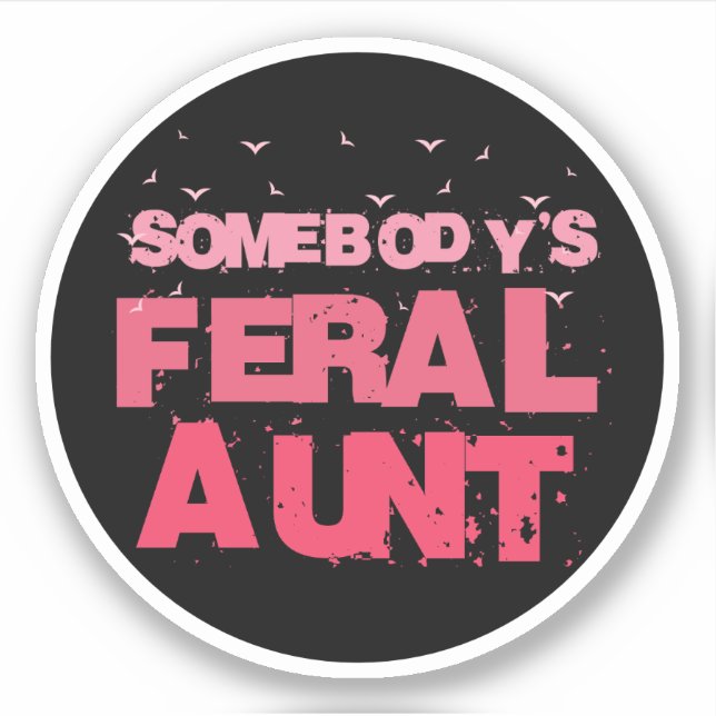 Sticker Tante de Feral - Tante de Blessed Funny Tante (Devant)