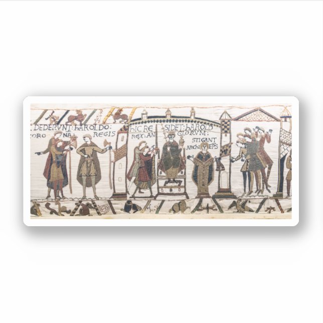 Sticker Tapisserie de Bayeux - Coronation de King Harold (Devant)