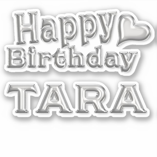 Sticker Tara Happy Birthday (Devant)