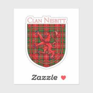 Sticker Tartan écossais Nesbitt Lion Rampant