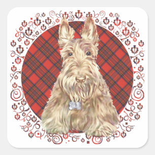 Sticker Tartan écossais roux
