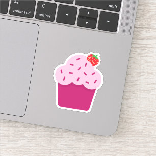 Sticker Tarte sablée mignonne de fraise