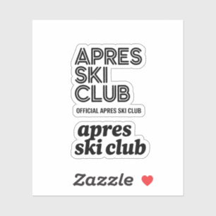 Sticker Tasse Café Club Après Ski – Cadeau pour les Amoure