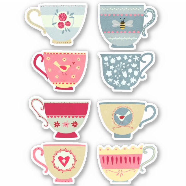Sticker Tasses à thé (Devant)