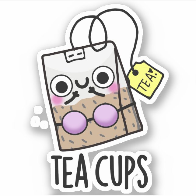 Sticker Tasses À Thé Bra Puns Drôle (Devant)