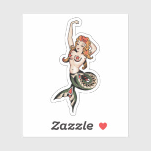 Sticker Tatouage de la sirène de l'école primaire