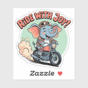 Sticker Tatouage d'éléphant motard Moto Drôle