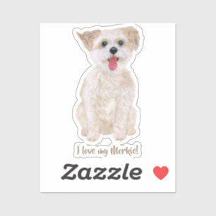 Sticker Tatouage Morkie Personnalisé