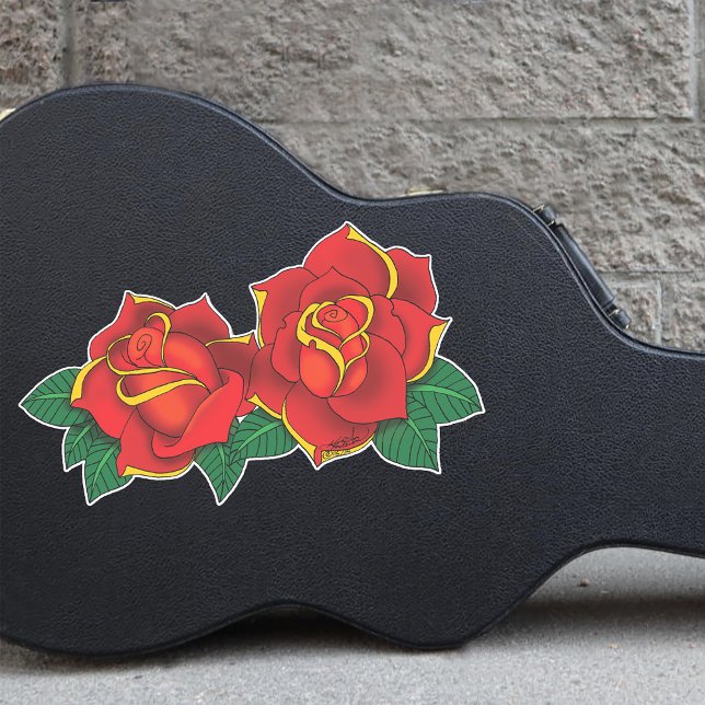 Sticker Tatouages de roses rouges (Créateur téléchargé)