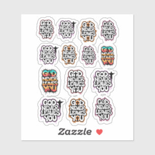 Sticker Tatouages temporaires chrétiens "Dieu ne vous aban