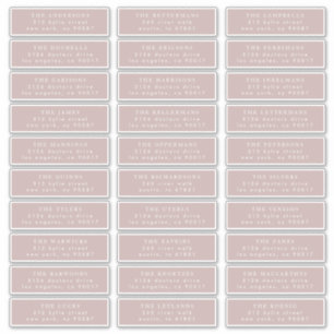 Sticker Taupe rose simple et calligraphie moderne blanche