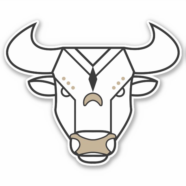 Sticker Taurus Bull signe terrestre symbole astrologique o (Devant)