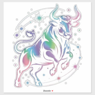 Sticker Taurus Zodiac Holographique