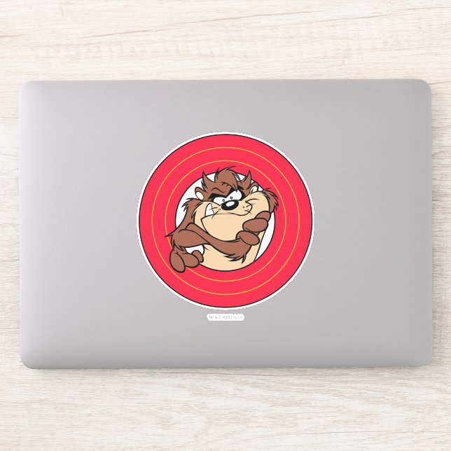 Sticker TAZ™ à travers les cercles LOONEY TUNES™ (Ordinateur)