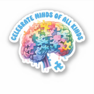 Sticker TDAH, Autisme aba, conception de la neurodiversité