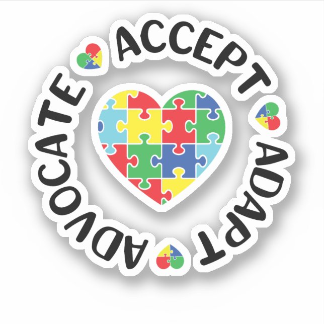 Sticker TDAH, Autisme aba, Santé mentale, travailleur soci (Devant)