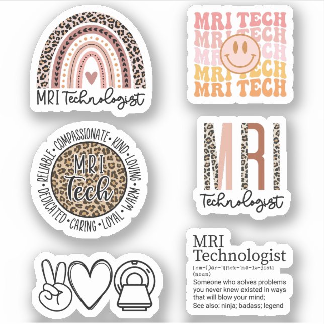 Sticker Technologue IRM, Cadeaux de radiologie, Pack techn (Devant)