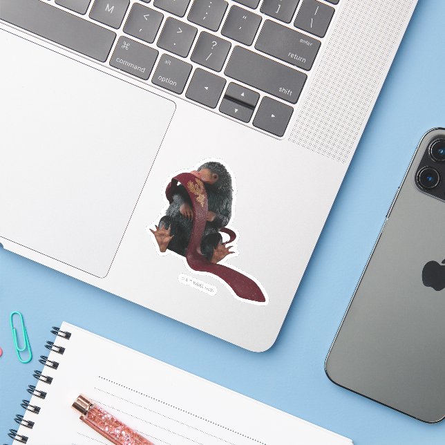 Sticker Teddy Avec Cravate Graphique (Ordinateur portable avec iPhone)