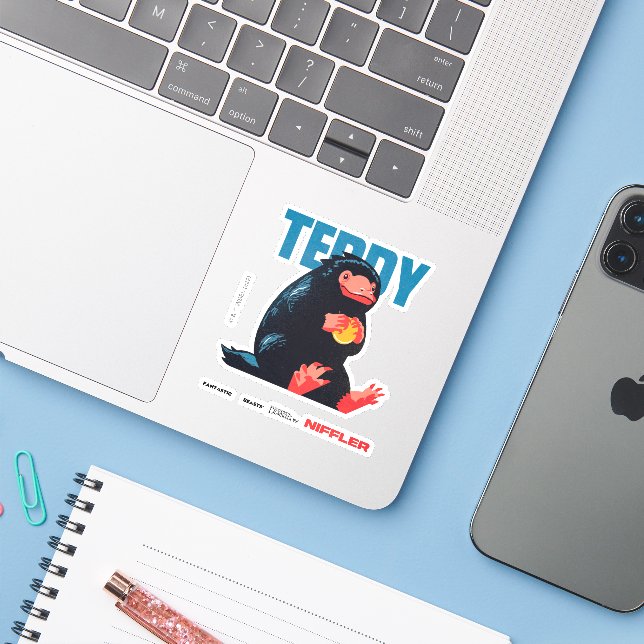 Sticker Teddy Vintage Graphic (Ordinateur portable avec iPhone)