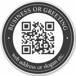 Sticker Télécharger le code QR ou le logo   Noir moderne