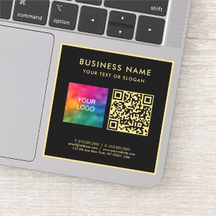 Sticker Télécharger le logo de l'entreprise Code QR élégan