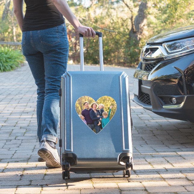 Sticker Téléchargez votre image de famille, forme de coeur (Valise Insitu)