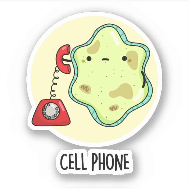 Sticker Téléphone cellulaire drôle Biologie jeu de science (Devant)