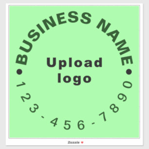 Sticker Téléphone d'affaires vert clair Grand Carré Vinyl