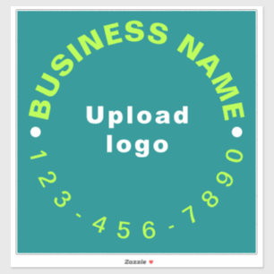 Sticker Téléphone professionnel sur vert Turquoise Grand C