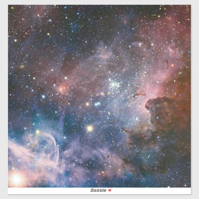 Sticker Télescope Nebula Hubble Carina Rouge et Bleu (Feuille)