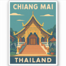 Temple rétro Vintage voyage Chiang Mai Thaïlande