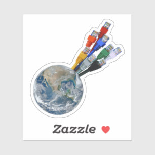Sticker Terre connectée au réseau Ethernet