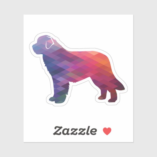 Sticker Terre-Neuve Silhouette Purple (Feuille)