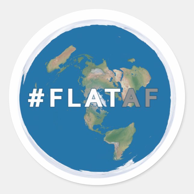 Sticker Terre Plate | #flataf (Devant)