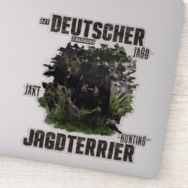 Sticker Terrier de chasse allemand (Jagdterrier) (Détail)