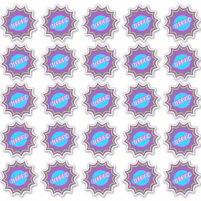 Sticker Terrifique Fun Cute Enseignant Récompense Commenta (Devant)