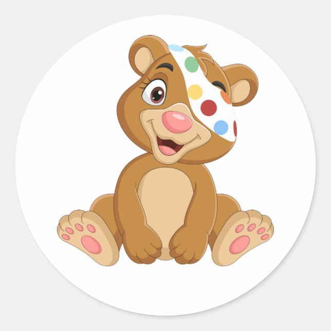 Sticker Tesco Pudsey Bear Classic Round (Devant)