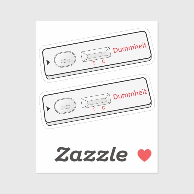 Sticker Testkit stupidité Covid 19 Coronavirus Corona Viru (Feuille)